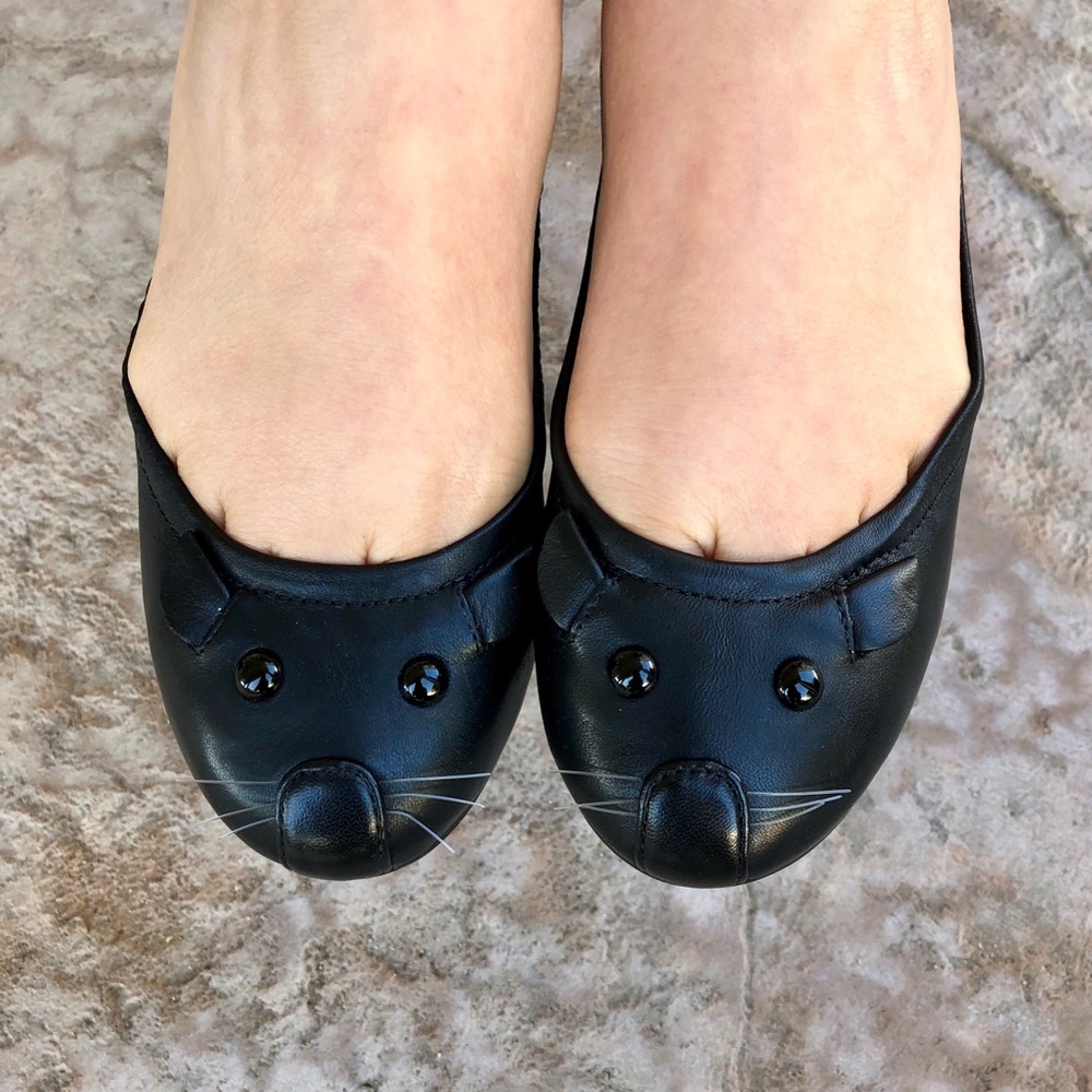 Marc Jacobs leather mouse flats